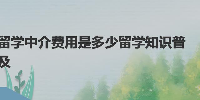 乐鱼体育- 乐鱼体育官网- APP世界杯指定平台留学中介费用是多少 留学知识普及